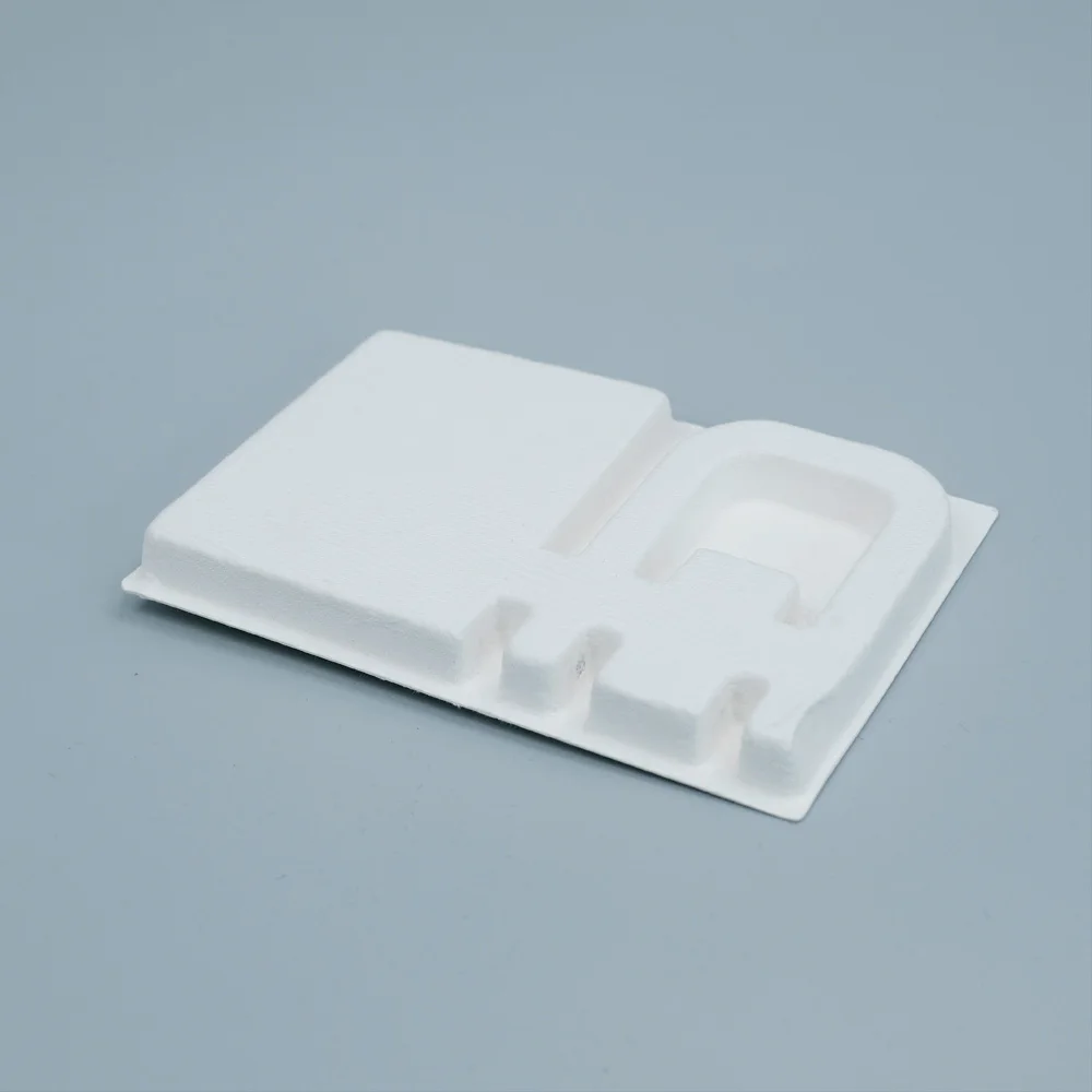 Customizable Recyclable Pulp Molded Neckband Headphones Inner Tray Smart Wearable Eco-Friendly Packaging Solution