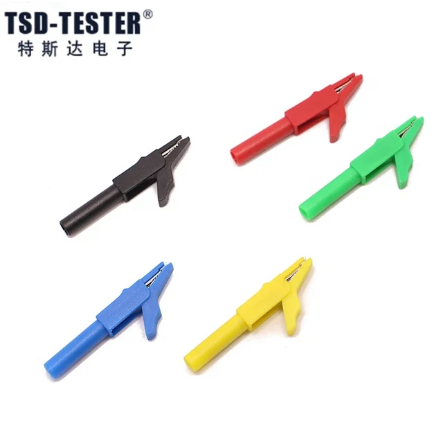 Safety Nickel CE CATII 300V /MAX.15A Plated Crocodile Clip