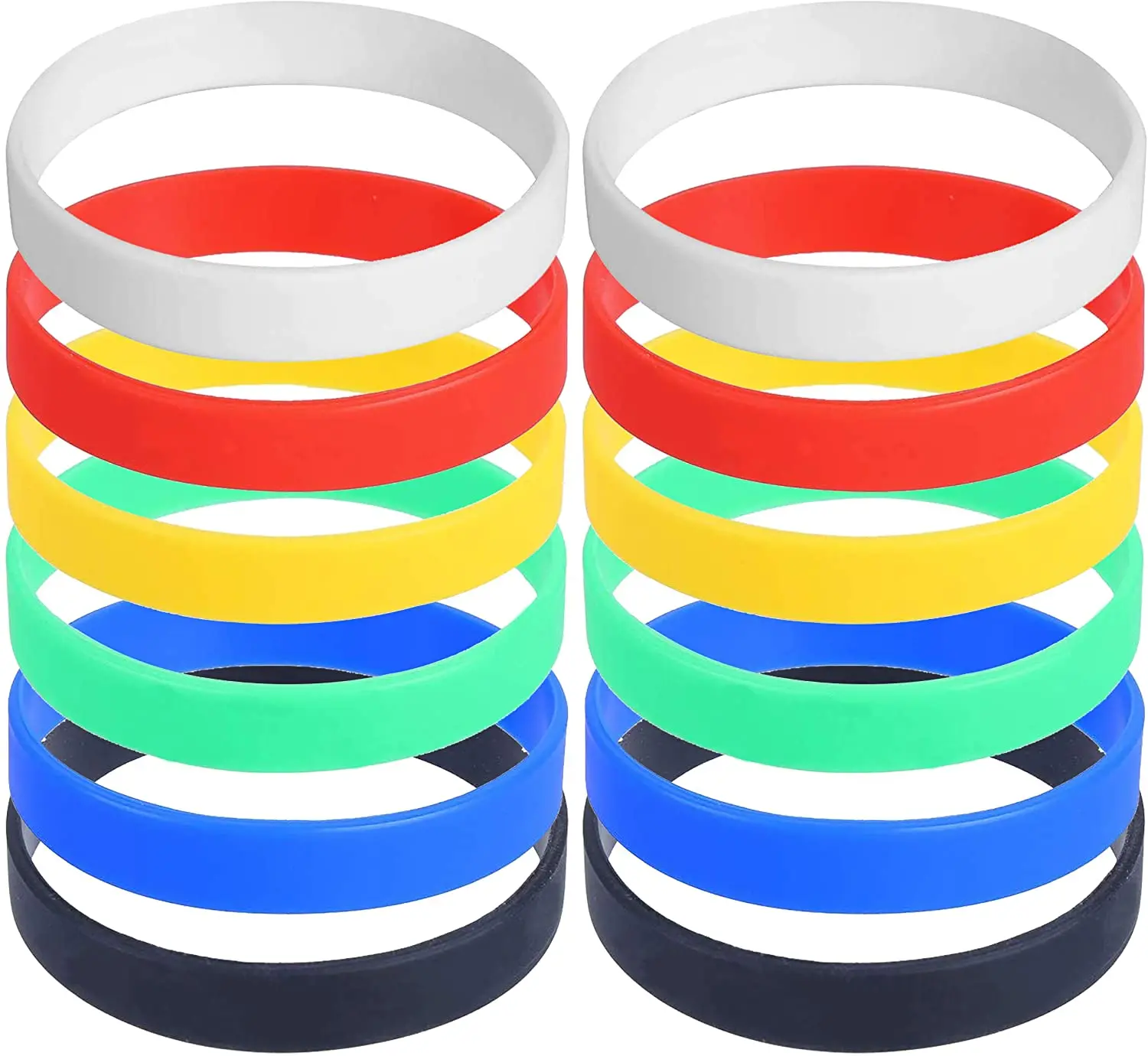 The more Cheap blank silicone wristbands with many colors in stock