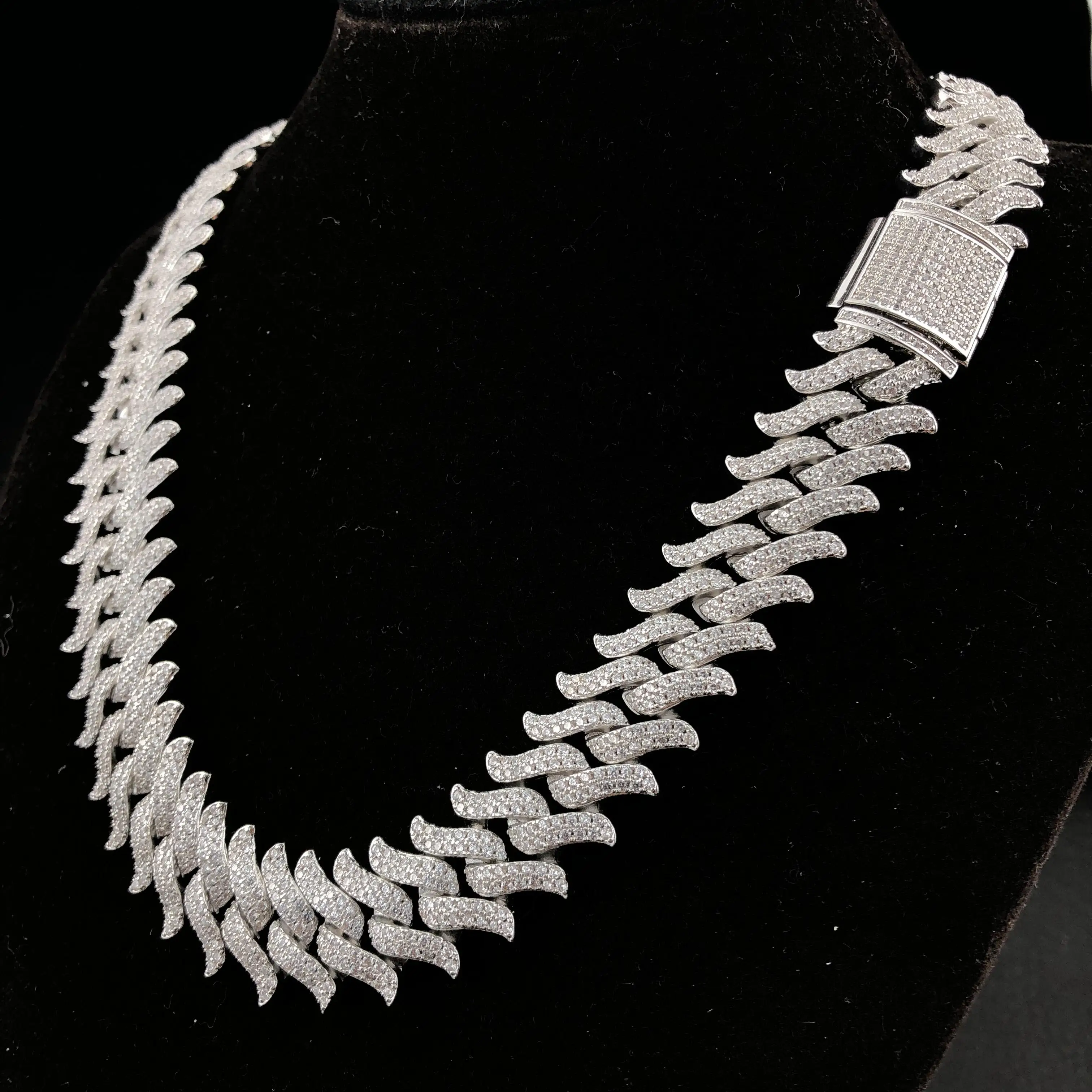 YSS Jewelry wholesale 15mm Spiked Diamond Cuban Chain