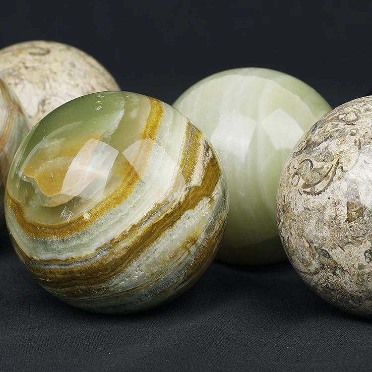 Natural Polished Marble and Afghanistan Jade Mini Crystal Quartz Sphere Spheres for Home Decoration Wholesale