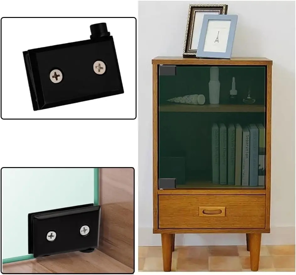 Chrome Furniture Hinges For Home Hardware Metal Zinc Alloy Cabinet pivot Hinge For Door 8mm Glass Acrylic