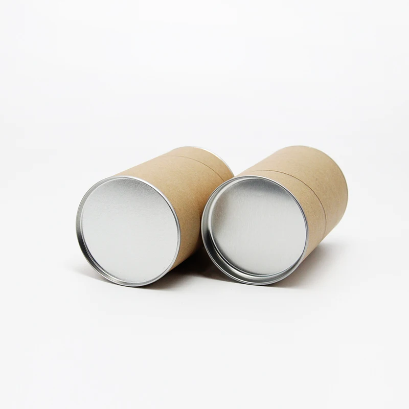 
OEM Several Flavor Homemade Food Packaging Tube Printing Sticker Cylinder Kraft Can 