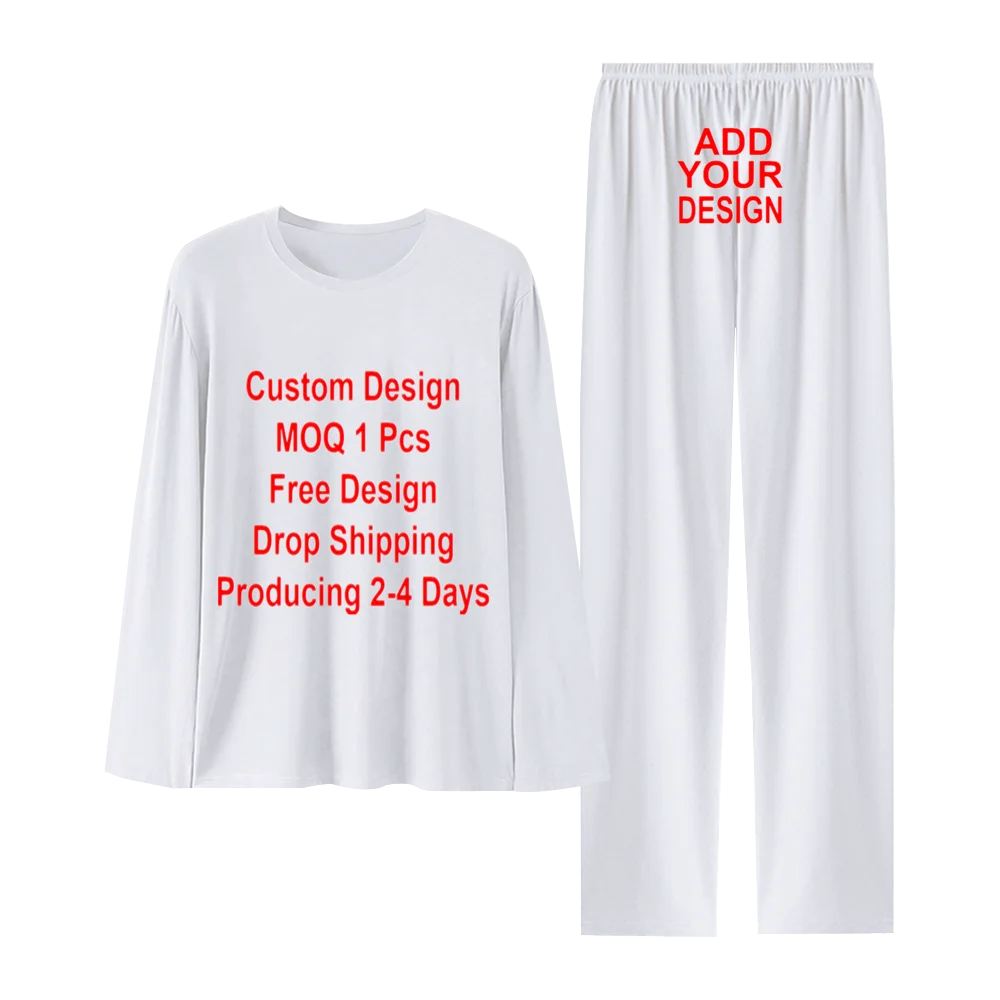 Custom Adult Pyjamas Men Sleepwear Loungewear Matching Christmas All Over Print Pajamas For Men Nightwear Set Family Clothes