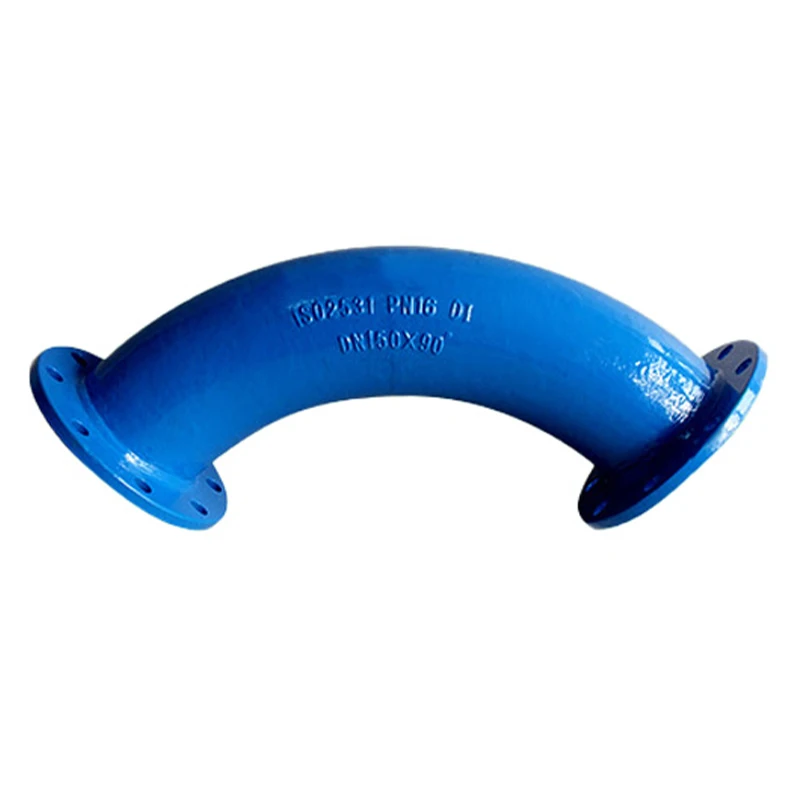 Ductile iron flange pipe fittings double flange 90 degree elbow DN40-DN2600 pipe fittings elbow