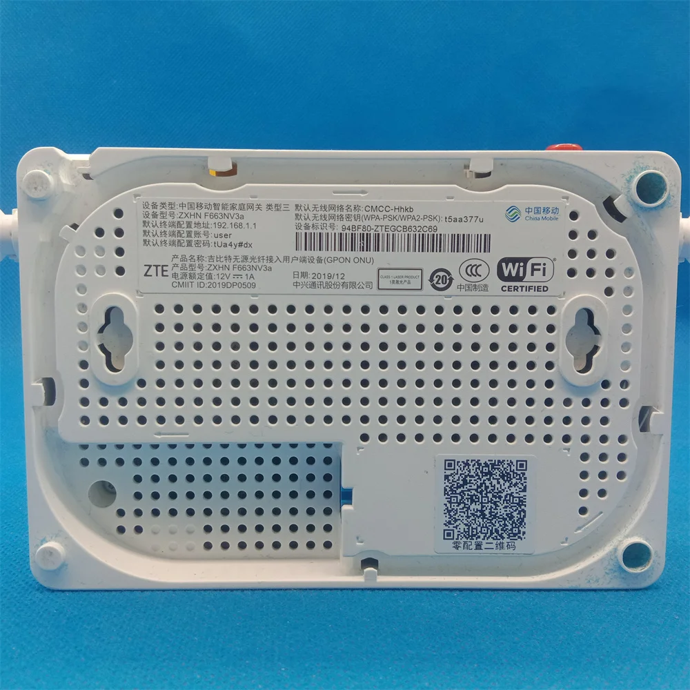 Second-hand F663NV3A gpon 1GE+3FE+1USB+1TEL onu modem for ZTE Original route