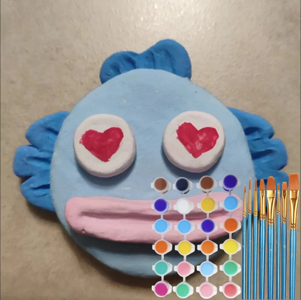 KHY DIY Kids Polymer Dyi Craft Luminaries Make Your Own Space Toy Sand Set Color Magic Clay Kit