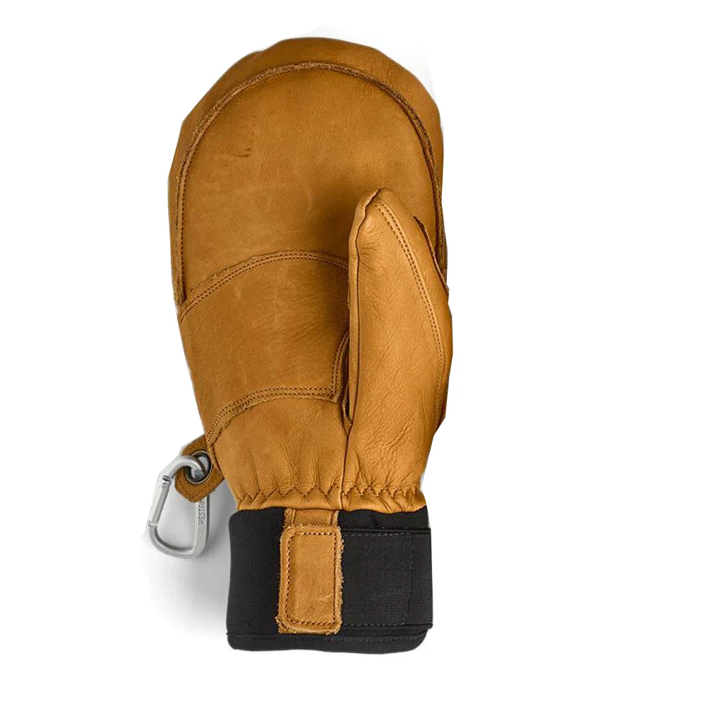 Лыжные варежки из воловьей кожи, теплые лыжные варежки из прочной кожи