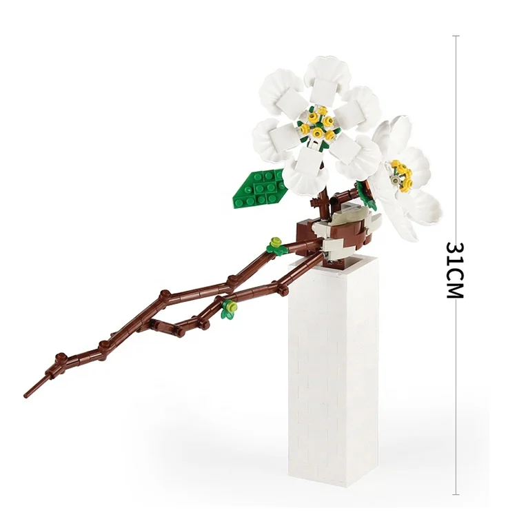 Hot Sale Valentines Day Romantic Flowers Toys Gifts Creative Handmade Eternal DIY Building Block Flower Jigsaw Puzzle Game Kits