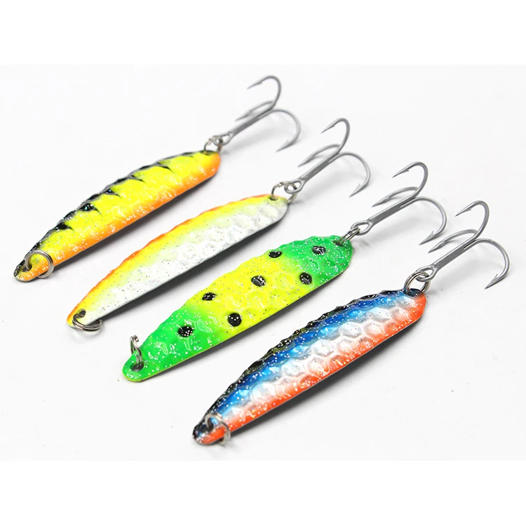 Selco 25G Spinner Bait Blades Cat Fishing Lure Pike Perch Metal Spoon Lures 12Cm Zander Fishing Lures Trolling Bait