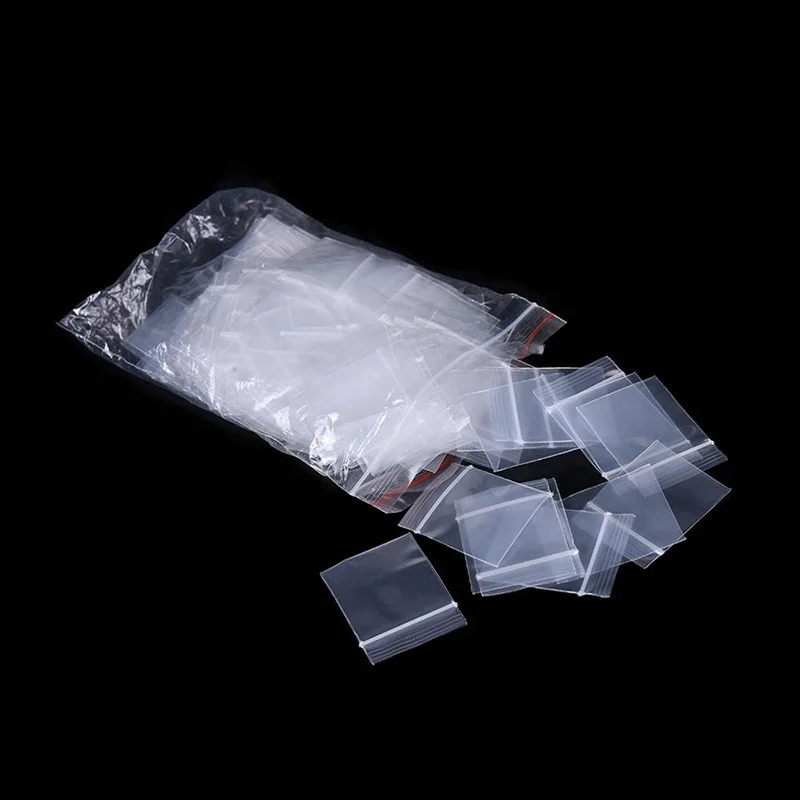Custom Factory Biodegradable Waterproof Mini Two Mil Reclosable Ziplock Clear Plastic Bag