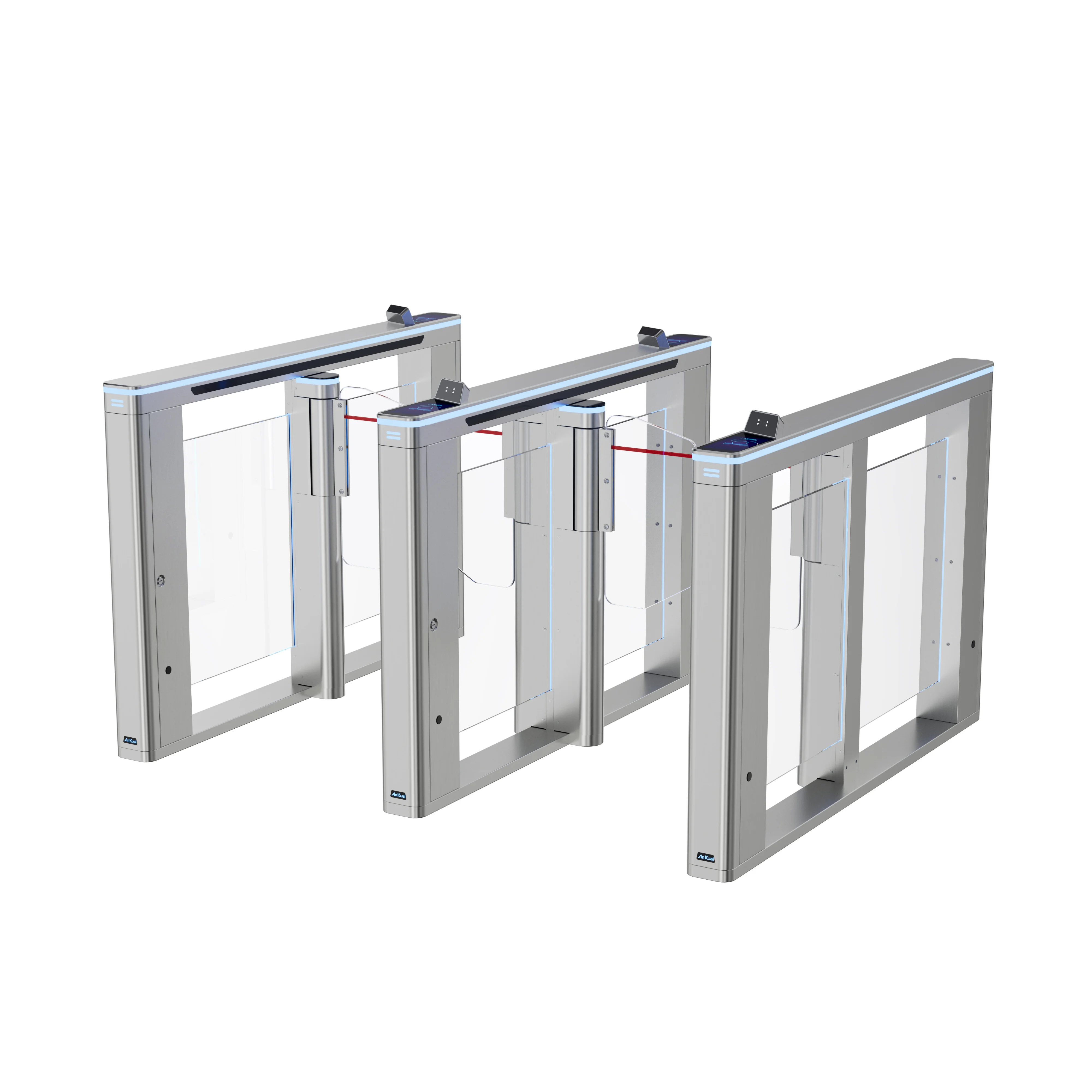Ankuai AKT327 Access Control System Facial Recognition Flap Turnstile For Public Facility Building Office