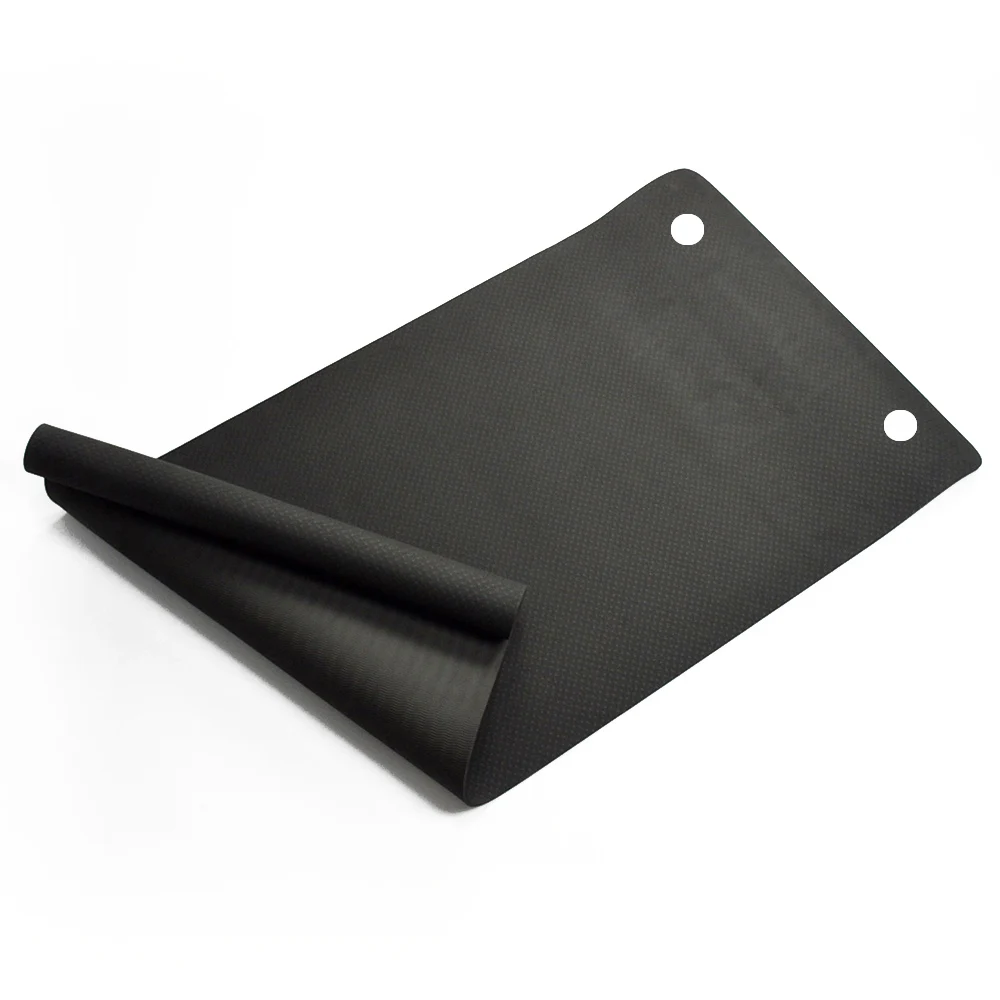 TPE anti slip waterproof eco friendly yoga mat with small eyelet hole to hanging up
