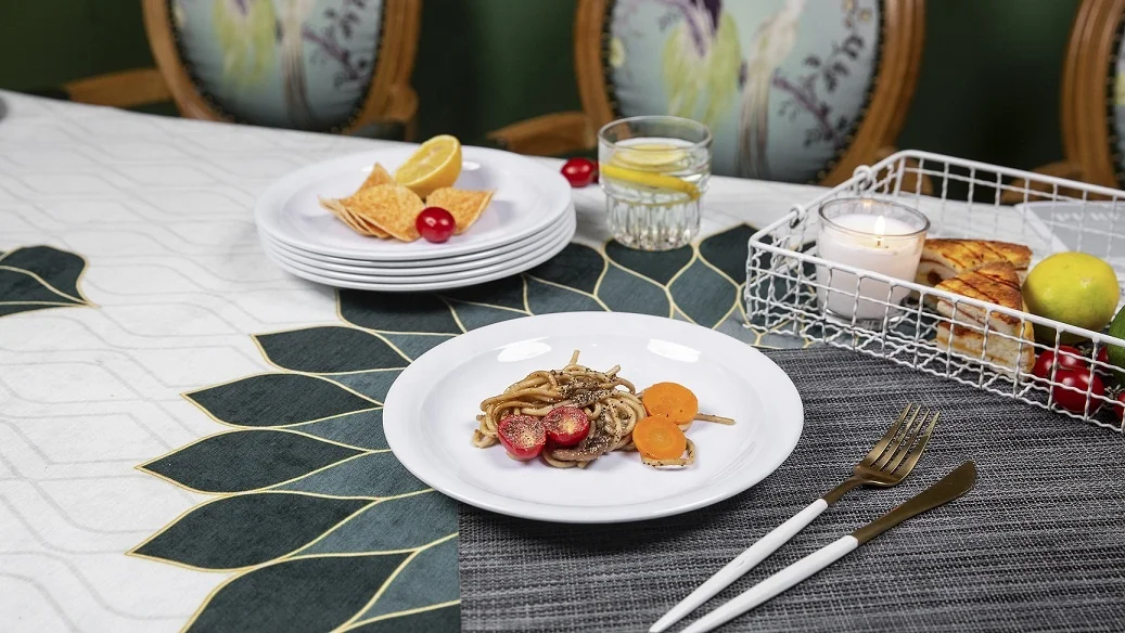 Wholesale Custom Dinnerware Unbreakable White Round Dishes Sets 100% Melamine Deep Soup Plates