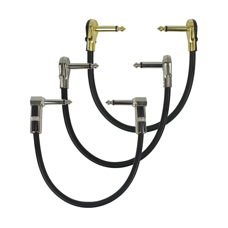 
 Профессиональное производство гитарных соединительных кабелей «штырь-штырь», прямоугольный 15/20/30 см, 1/4, 6,35 мм, педали для эффектов, приборные кабели  