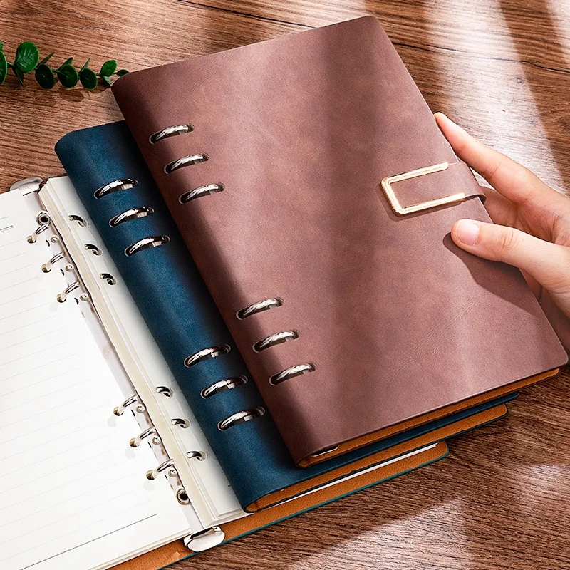 Loose Leaf Notebook Simple Removable Buckle Housing Business A4A5 Work Meeting Notepad Customization