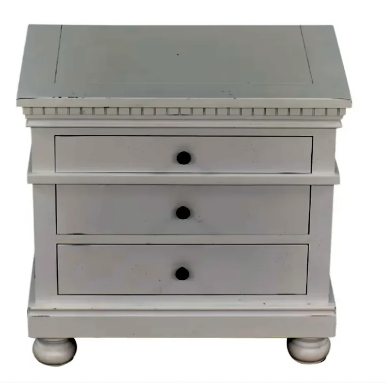 Deluxe bedroom custom furniture rustic oak drawer storage bedside table