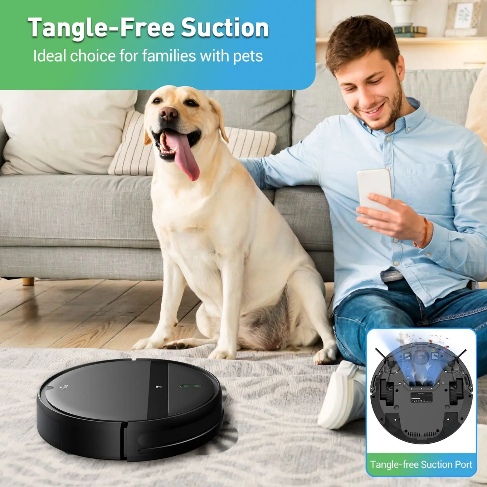 Intelligent Infrared Automatic Vacuum Cleaner Robot Multifunctional Mopping & Sweeping with Battery Power for Household & RV Use