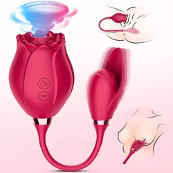 Shenzhen Manufacturers Adult Product Wand Massager Sucking Rose Flower Love  Eggs 2 Motors Bulk Sex Toys Rubber Vagina Sex Toy