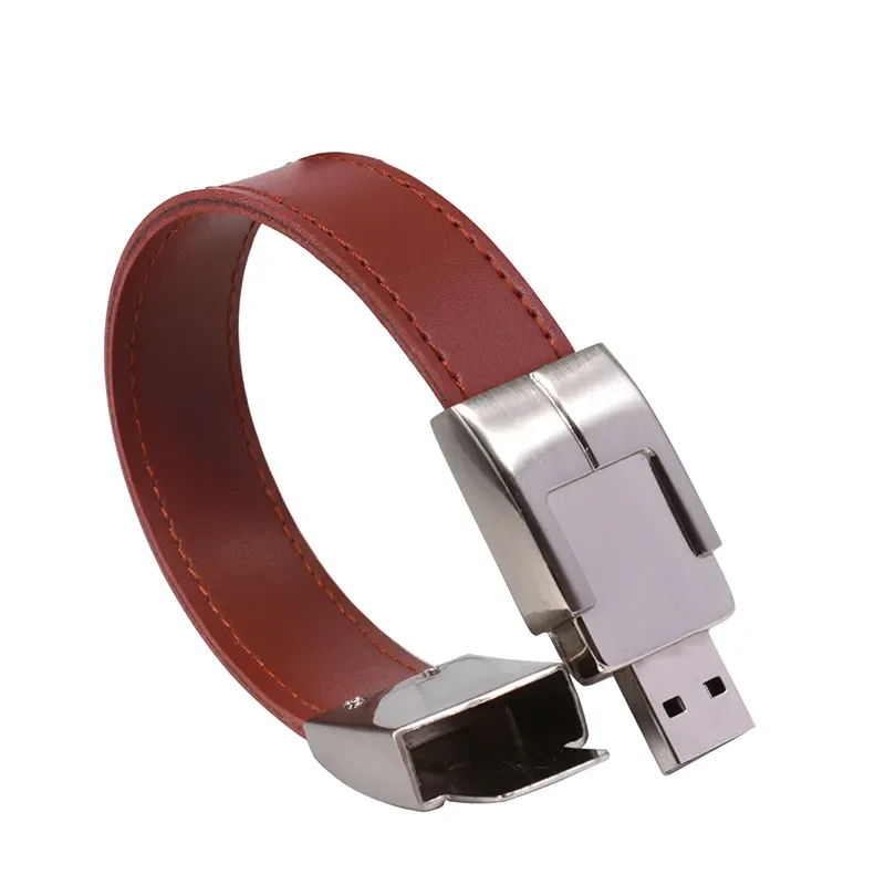 New Gift Idea PU Leather Wrist Band Mini Style Stick 2.0  3.0 1gb-128gb Pendrive with Memory Stick 32gb 64gb USB Flash Drive