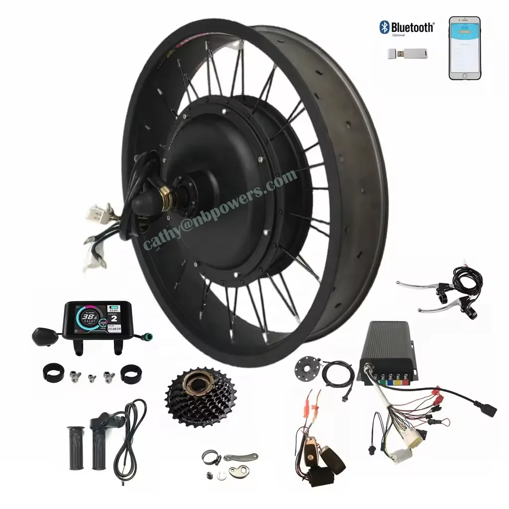 Hot Sale 72v 5000w BLDC 20X4.0 Electric Bicycle Brushless Hub Motor Ebike Fat Wheel Electric Bicycle Conversion Kit