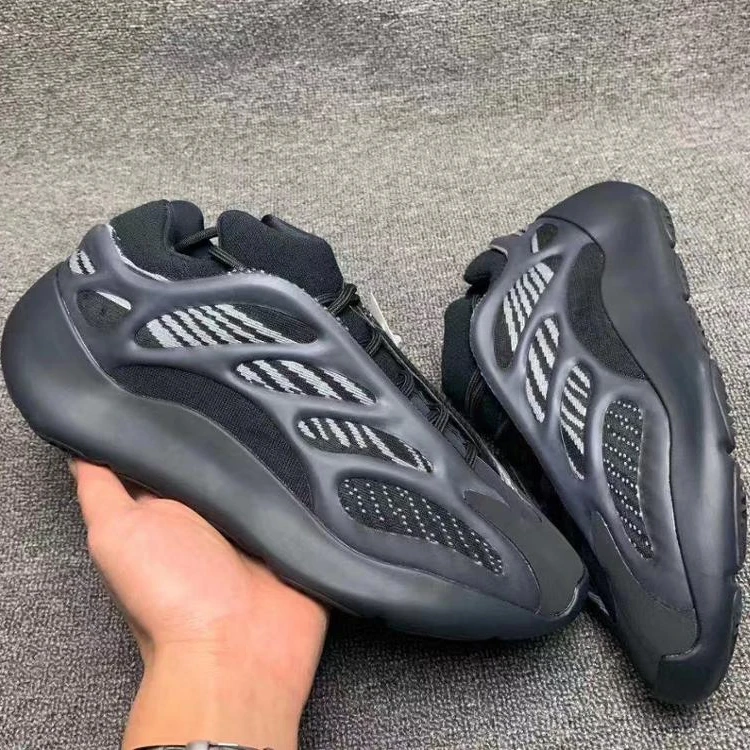 
With Boxes High Quality Black Yezzy Alvah 700 V3 Style Fluorescence Casual Shoes Big Size US4-13 Yeezis V2 Sneaker For Men Women 