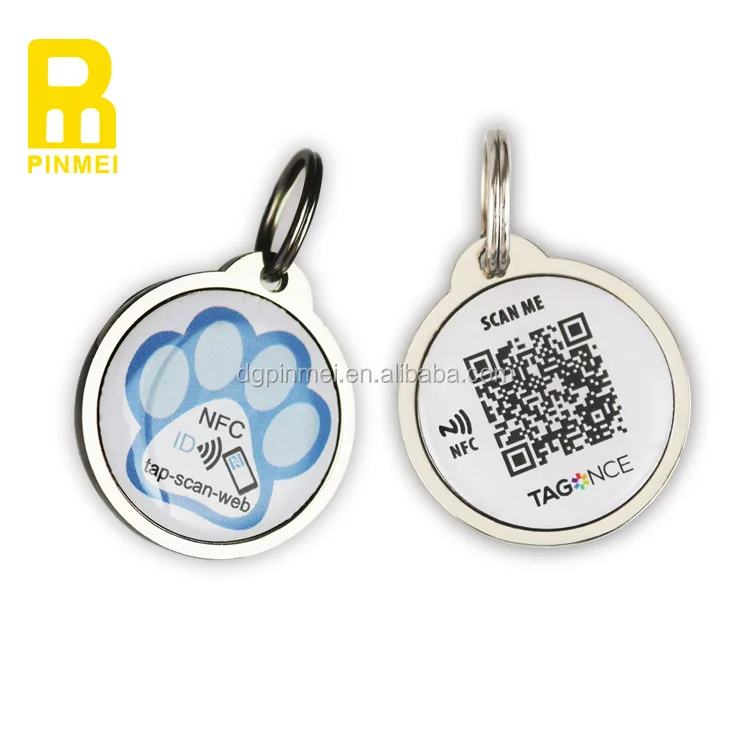 Custom logo printing programable NFC RFID protector card key card pet tag