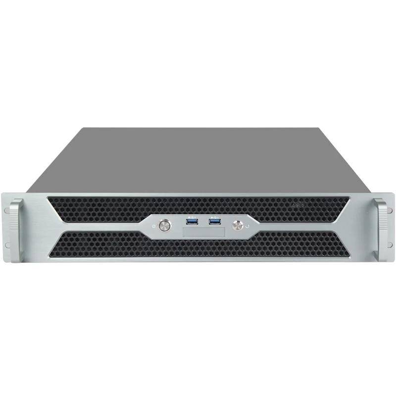 Алюминиевый корпус HTPC 2u Серверный корпус 19 дюймов серверная стойка 2u шасси промышленный ПК чехол для караоке