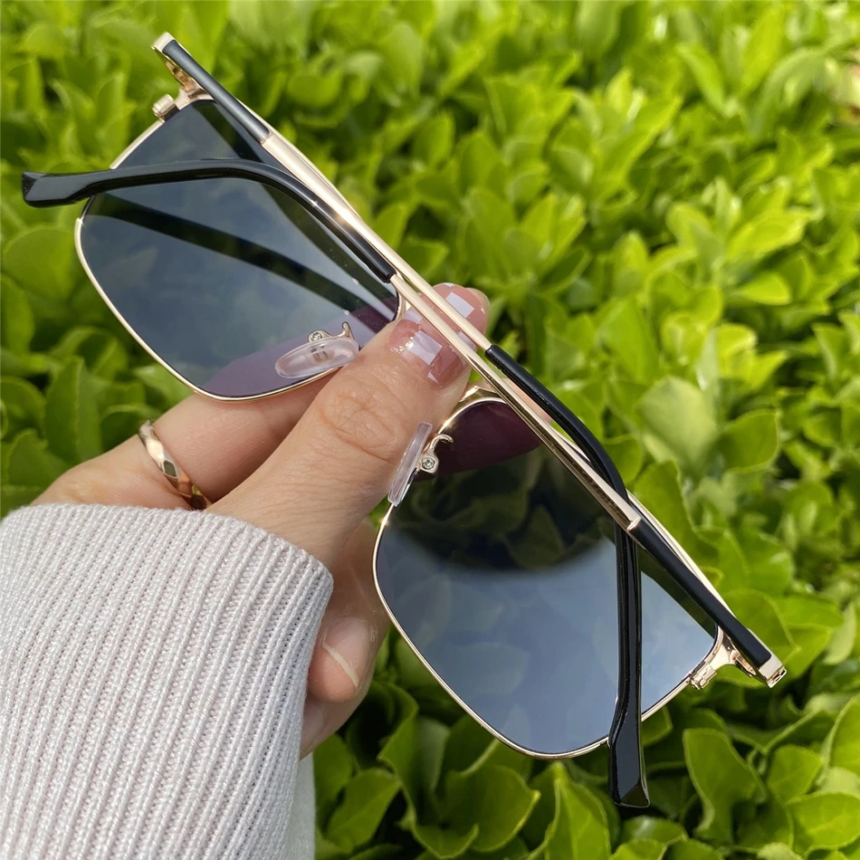 photochromic lens lunettes de lecture photogray qingqing 2024 uv optical men square gold silver black metal frame clear glasses