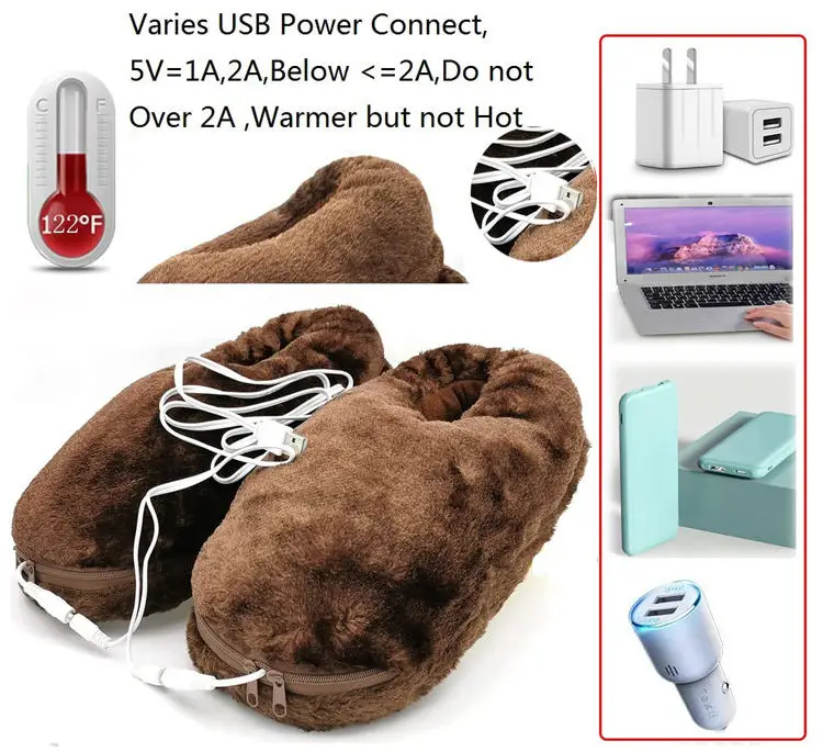 Heated Slipper Heating Insole USB Carbon Fibre Shoe Pad heated slippers usb for Foot Warmer Cold Relief