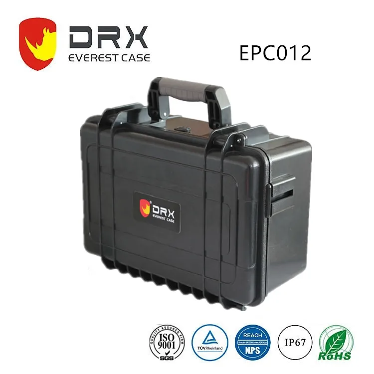 High Security Waterproof Storage Instrument Tool Plastic Case With Foam