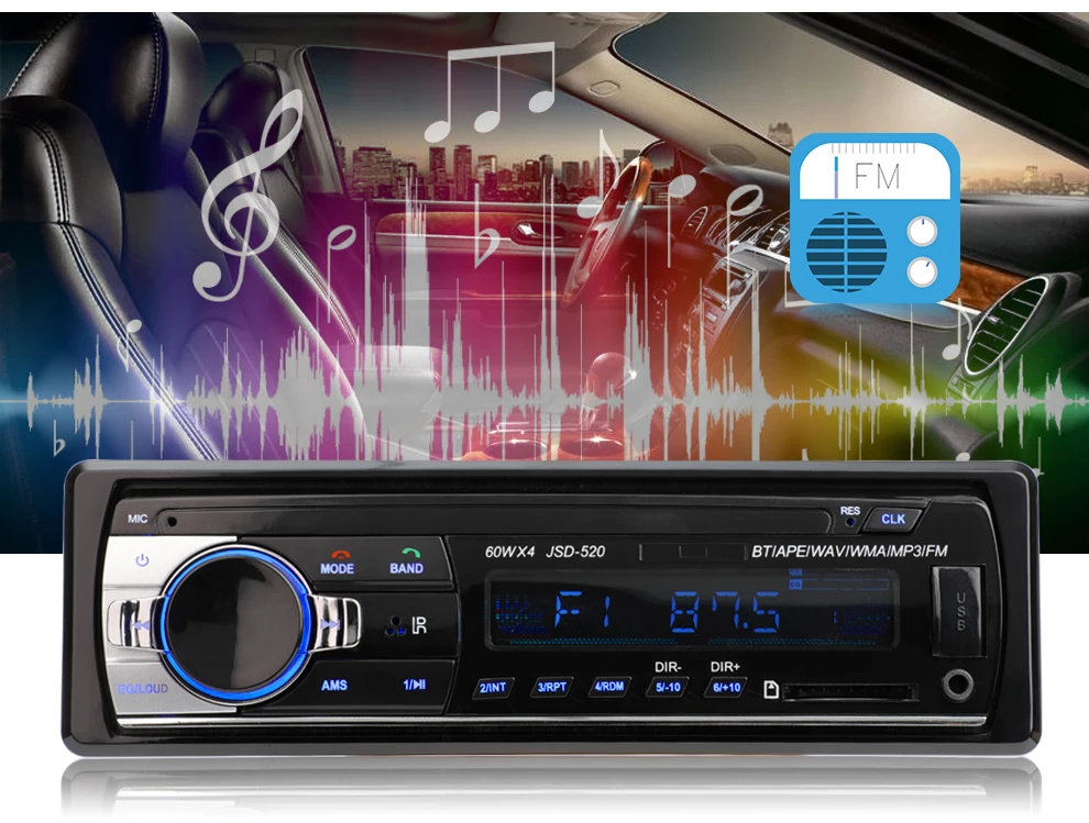 Car Player Smart Factory Direct Sales Support USB, AUX, FM, Bluetooth Car MP3 Player Special Car Radio