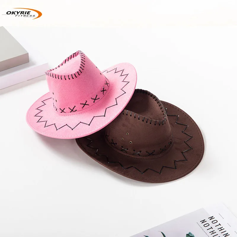 OKyRie Wholesale Cheap China Suede Pink Cowboy Hats