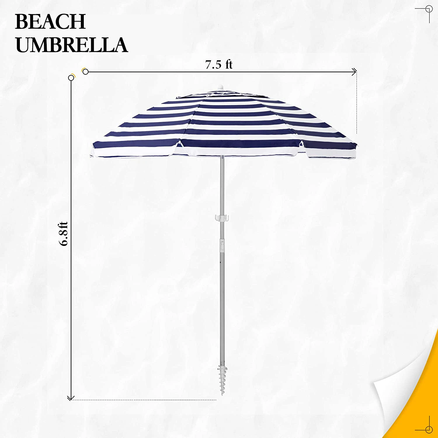 Уличный пляжный солнцезащитный зонт, Индивидуальный размер, цвет 180 см, 8 ребер, полиэфирная тафта, фабрика, OEM, пляжный зонт с наклоном