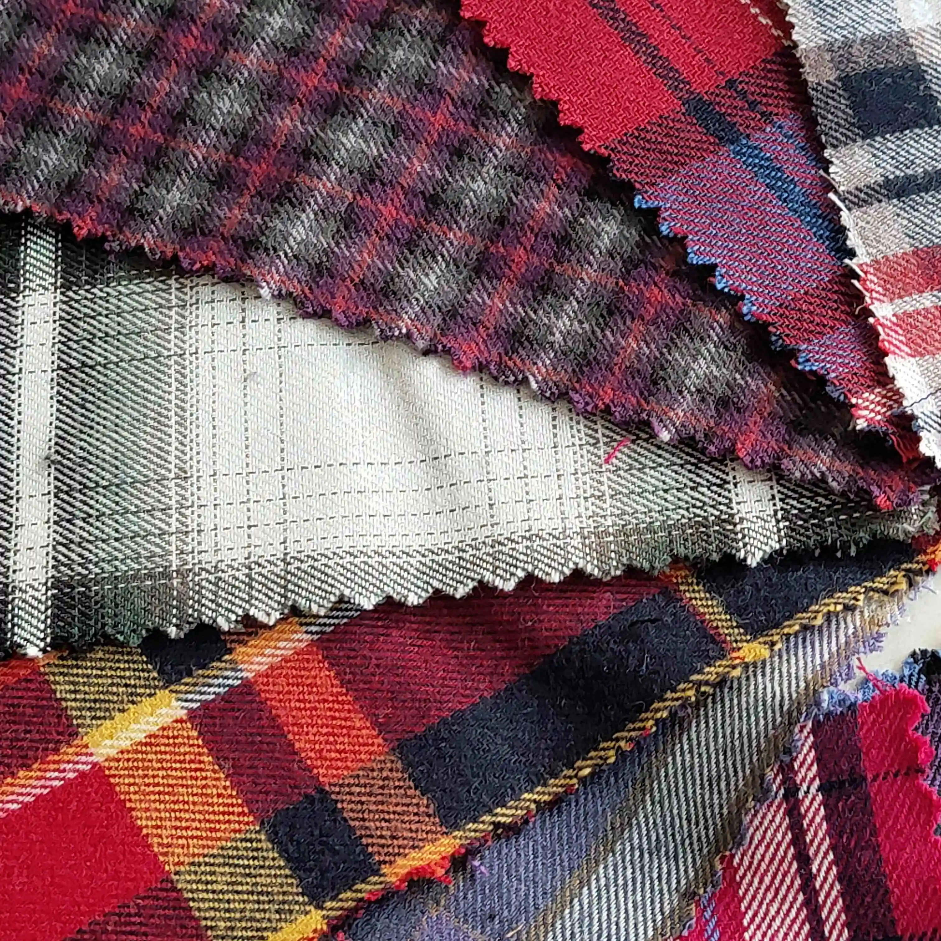 
BCI Cotton Colorful Design Heavyweight Flannel Tartan Fabric For Pajamas 