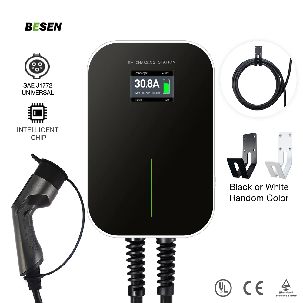 7kw app wallbox ev зарядное устройство для электромобиля