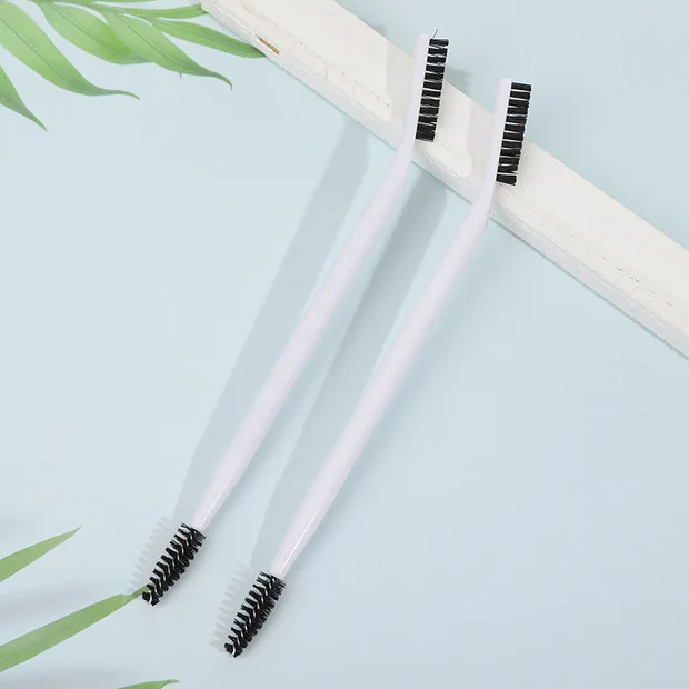 Mascara Wand Brow Feeeze Styling Brush White Handle Oblique Angled Brow Makeup brush