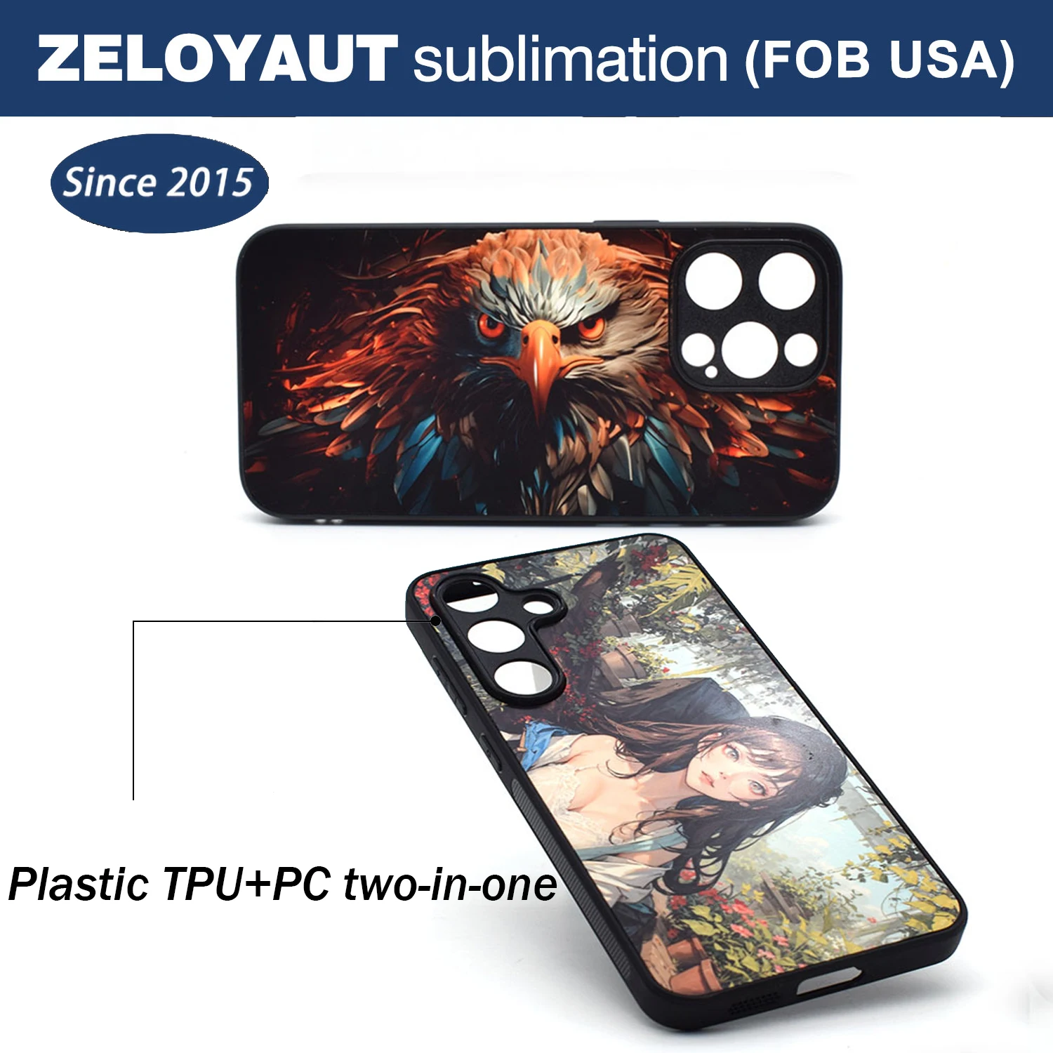 ZELOYAUT Sublimation blanks phone case for iphone heat press wholesale phone cases for all types of phone shell case waterproof