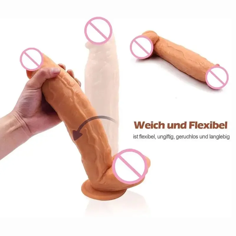 Strong Silicone Suction Cup Dildo Sex Masturbator Toys Huge Dildos for Women