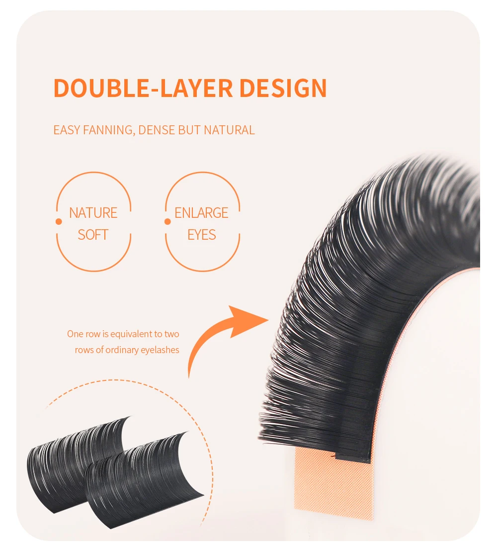 8-15mm Easy Fanning Eyelash Extensions Fast Bloom Russian Volume Auto Fan Eyelashes