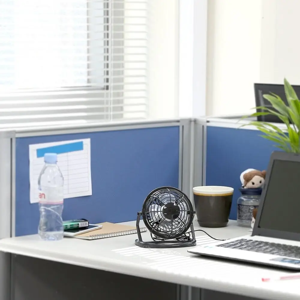 USB Mini Desktop Office Fan with 360 Rotation USB Fan for PC Computer Laptop