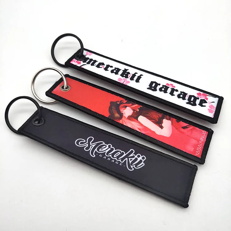 Wholesale cheap 13*3cm keychain anime jet tag key chain custom sublimation blank keychain