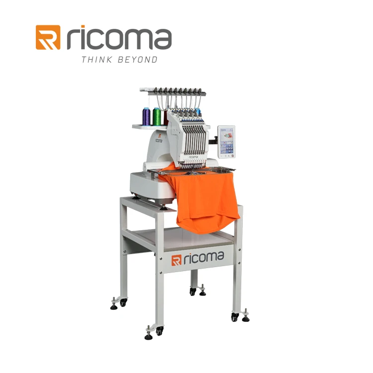 Ricoma дизайн делает оборудование для вышивания одна осветительная головка 10 иглы Домашняя мини швейная машина с 7 'сенсорный экран