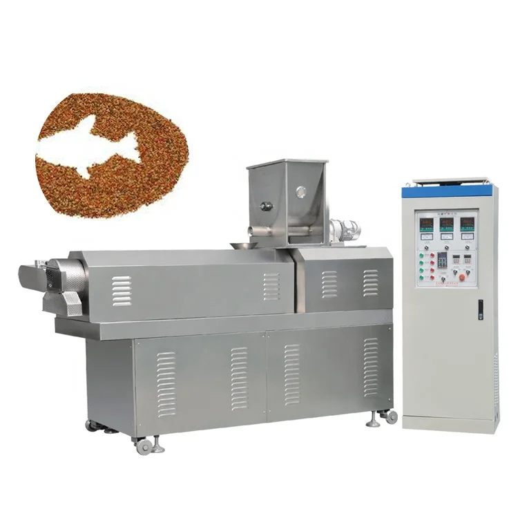 Pellet Size 1-12mm Animal Floating Fish Feed Pellet Making Machine 180-200kg/h Pet Food Mill Extruder Machine