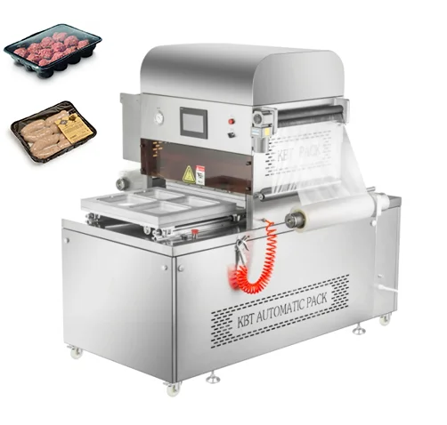 Meat Food Modified Atmosphere Packaging Machine Vacuum Type Map Tray Sealer