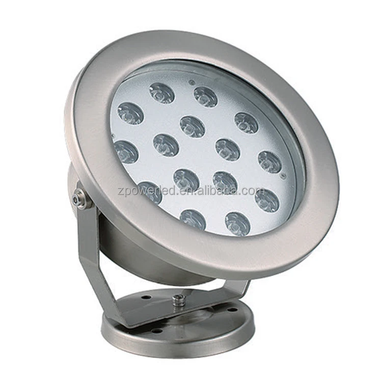 Polished Stainless Steel 304 Housing IP68 Waterproof Warm White 15W LED Underwater Fountain Pool Light