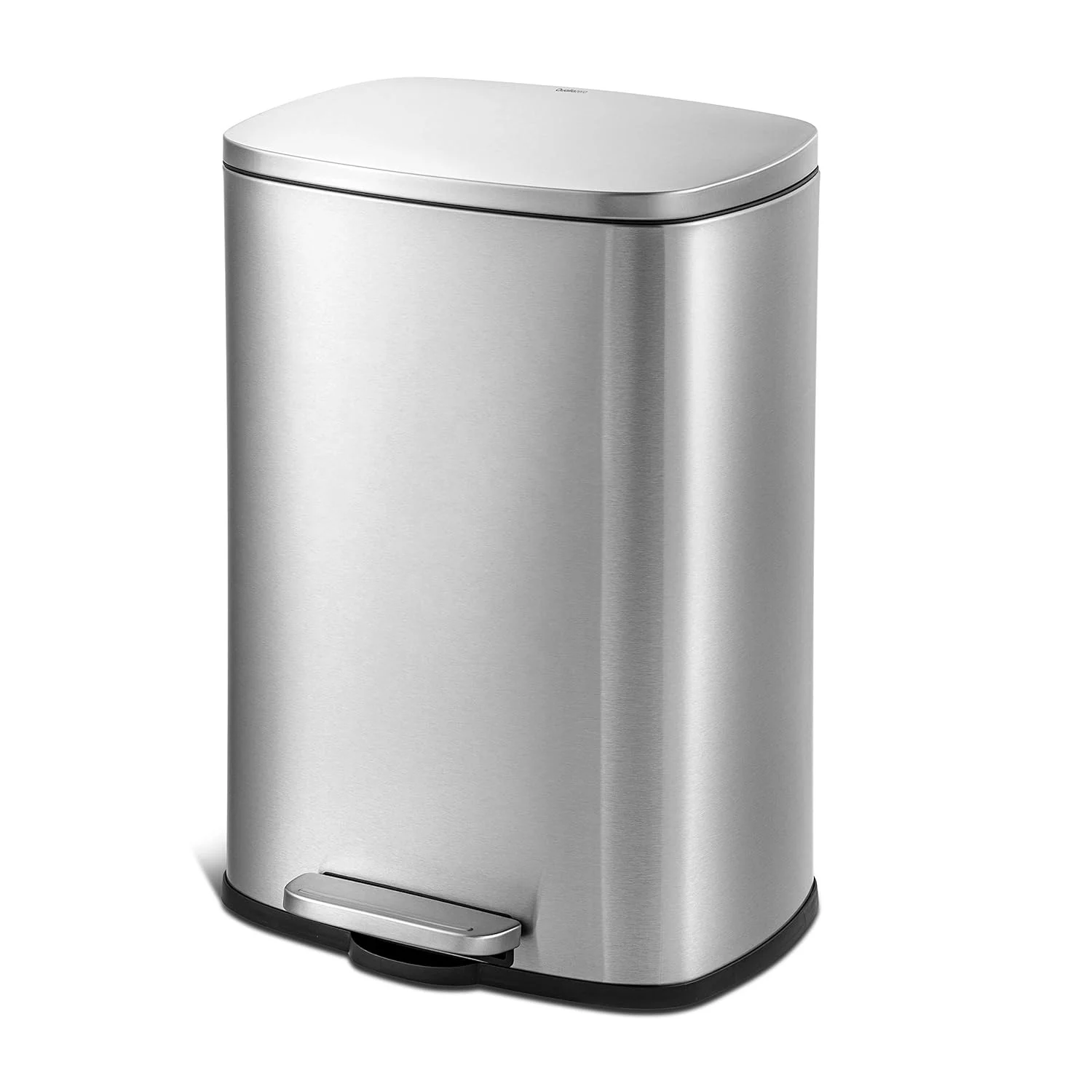 50L Rectangular Stainless Steel Pedal Trash Can 13.5 Gallon Modern Pedal Waste Bin for Household