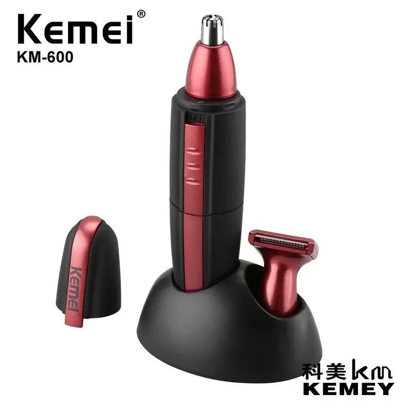  Kemei перезаряжаемые электрический триммер для носа KM-600 волос 2 в 1 уход за