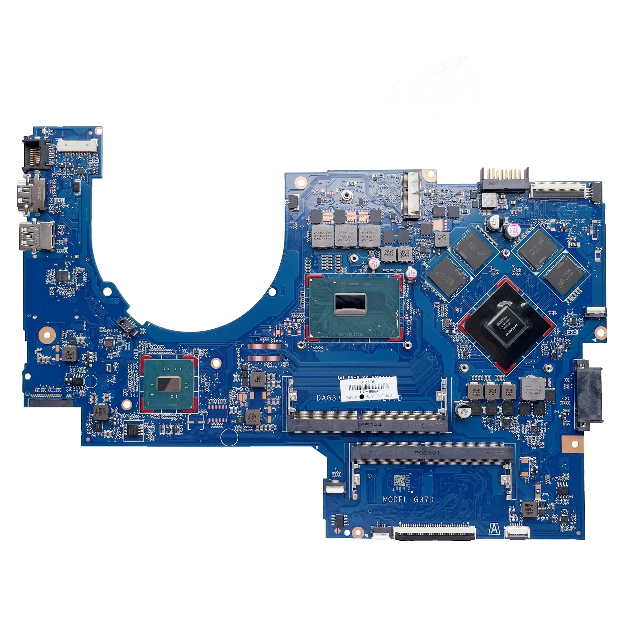 For HP Omen 17-AB 17-W Laptop Motherboard 915550-001 915550-601 DAG37DMBAD0 GTX 1050 4GB I7-7700HQ CPU 100% Test Fast Ship