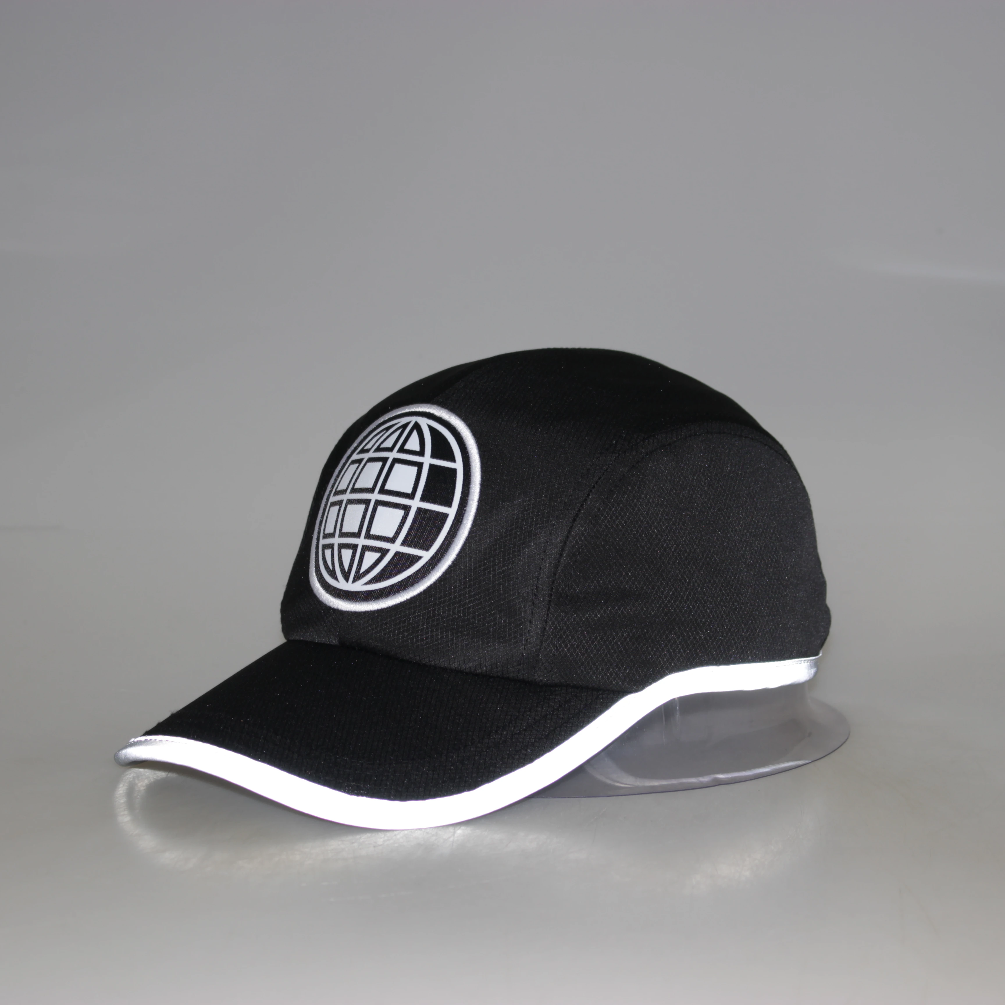 Модный дизайн 5 панелей светящаяся бейсбольная кепка со светодиодной вышивкой для ночных занятий спортом на открытом воздухе